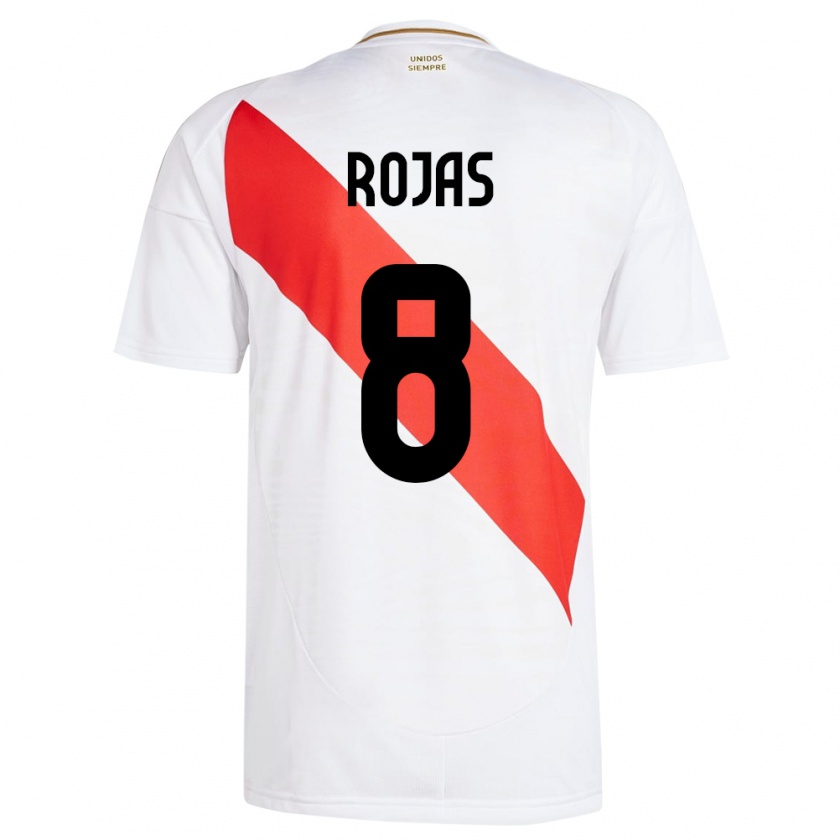 Kandiny Παιδικά Περού Álvaro Rojas #8 Άσπρο Εντός Φανέλα 24-26 T-Shirt