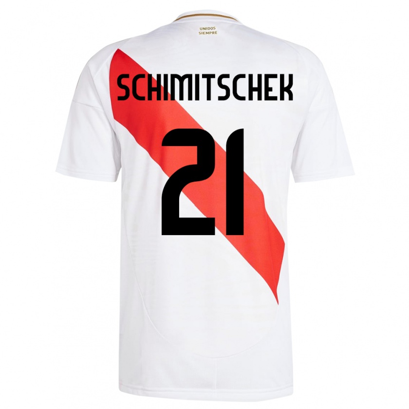 Kandiny Παιδικά Περού Ian Schimitschek #21 Άσπρο Εντός Φανέλα 24-26 T-Shirt