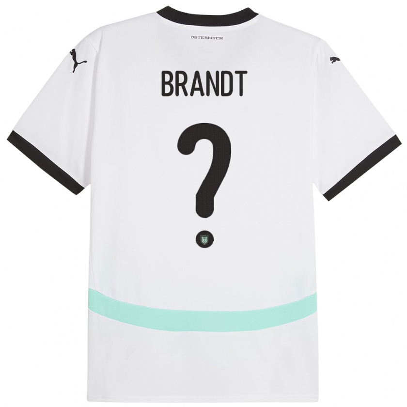 Kandiny Παιδικά Αυστρία Marco Brandt #0 Άσπρο Εκτός Φανέλα 24-26 T-Shirt