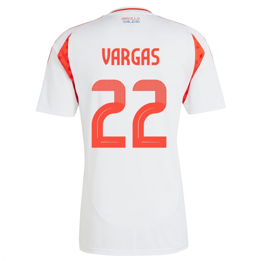 Kandiny Παιδικά Χιλή Diego Vargas #22 Άσπρο Εκτός Φανέλα 24-26 T-Shirt