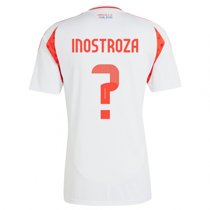 Kandiny Παιδικά Χιλή Fernando Inostroza #0 Άσπρο Εκτός Φανέλα 24-26 T-Shirt