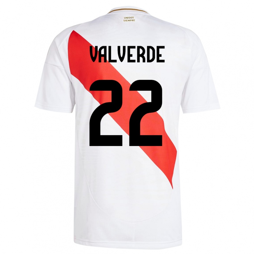 Kandiny Ανδρικά Περού Malena Valverde #22 Άσπρο Εντός Φανέλα 24-26 T-Shirt