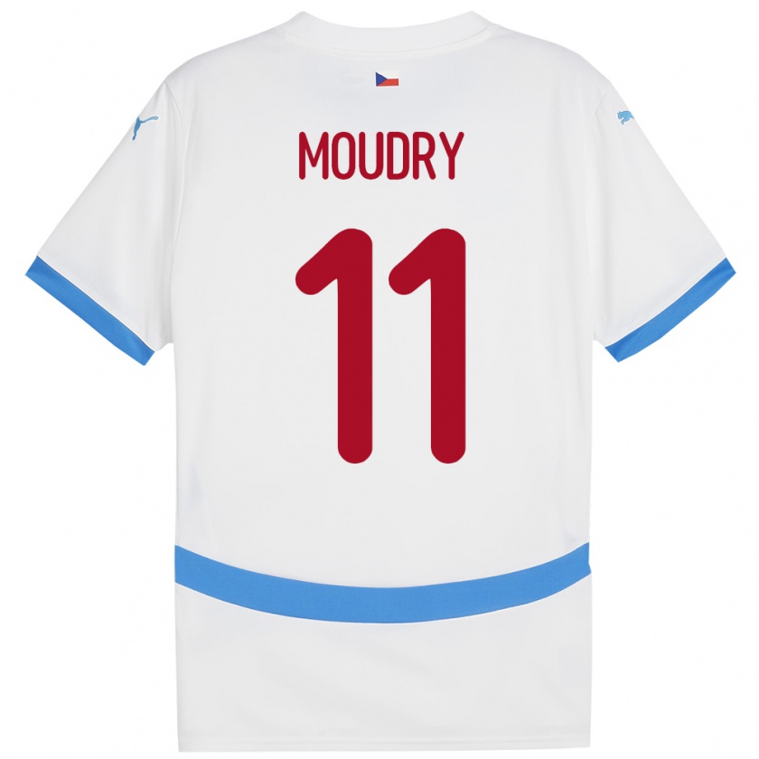 Kandiny Ανδρικά Τσεχία Lukas Moudry #11 Άσπρο Εκτός Φανέλα 24-26 T-Shirt