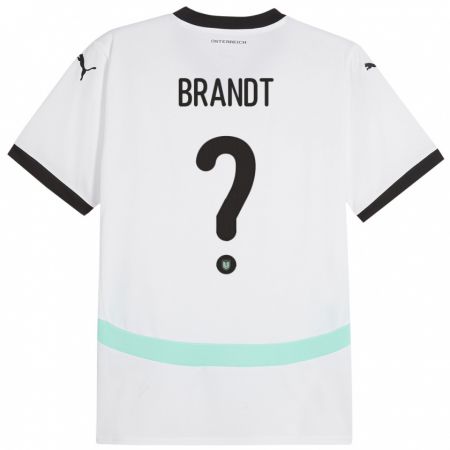 Kandiny Παιδικά Αυστρία Marco Brandt #0 Άσπρο Εκτός Φανέλα 24-26 T-Shirt