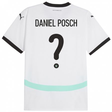 Kandiny Παιδικά Αυστρία Daniel Posch #0 Άσπρο Εκτός Φανέλα 24-26 T-Shirt