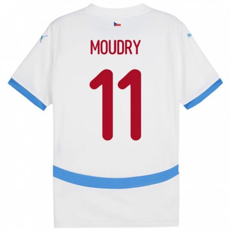 Kandiny Παιδικά Τσεχία Lukas Moudry #11 Άσπρο Εκτός Φανέλα 24-26 T-Shirt