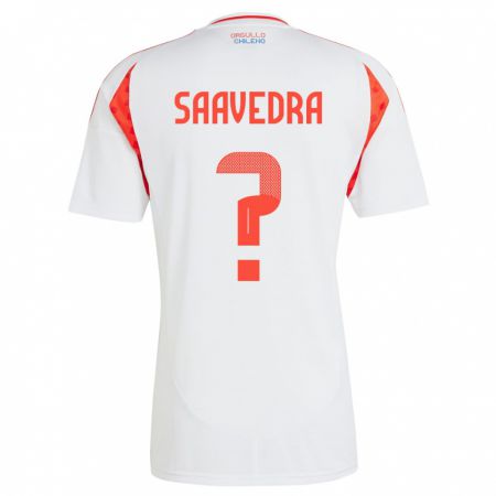 Kandiny Παιδικά Χιλή Danilo Saavedra #0 Άσπρο Εκτός Φανέλα 24-26 T-Shirt