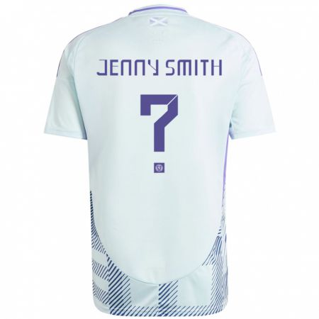 Kandiny Ανδρικά Σκωτία Jenny Smith #0 Ανοιχτό Μέντα Μπλε Εκτός Φανέλα 24-26 T-Shirt