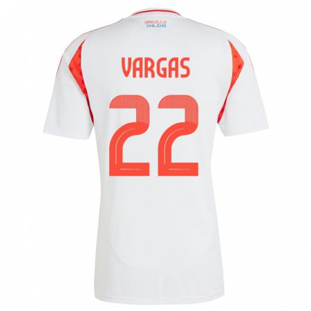 Kandiny Ανδρικά Χιλή Diego Vargas #22 Άσπρο Εκτός Φανέλα 24-26 T-Shirt